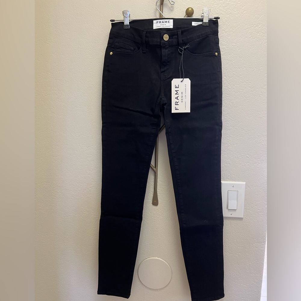 Frame Denim Le skinny de Jeanne film noir black size 25 NWT